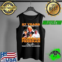 57 years 1964 2021 Morgan Freeman signature thank you for the memories s Tank Top