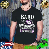 Bard The Master Of Song I Am The Teller Of Tales And Hero Of Taverns Than Any Weapon Shirt Guys V Neck
