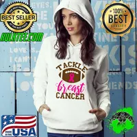 Breast Cancer Awareness Football Ribbon Tackle Breast Cancer T-Shirt