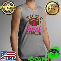 Breast Cancer Awareness Football Ribbon Tackle Breast Cancer T-Shirt Tank Top