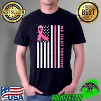 Breast Cancer Awareness We Fight Together Pink Ribbon T-Shirt Unisex