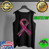 Breast Cancer Ribbon Word Cloud Recovery Premium T-Shirt Tank Top