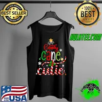 Candy Cane Cutie Funny Christmas Boys Girls Kids Xmas Pajama T Shirt Tank Top
