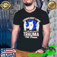 Cardiologist Llama I Can Deal With Trauma Not Drama Shirt Guys V Neck