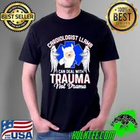Cardiologist Llama I Can Deal With Trauma Not Drama Shirt Unisex