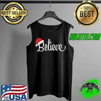 Christian Believe Christmas XMAS Pajama Men Women Kids Boys T-Shirt Tank Top