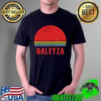 Daleyza Custom Girl's Name 7 Letters Retro Vintage Sunset T-Shirt Unisex