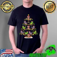 Dinosaur T Rex Xmas Tree Lighting Dinosaur Christmas T Shirt Unisex