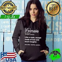 Female Like A Male Only Made Of Iron Funny Feminist T-shirt