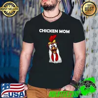 Funny Chicken Mom For Women Girls Lady Chicken Farmer T-Shirt Guys V Neck