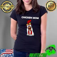 Funny Chicken Mom For Women Girls Lady Chicken Farmer T-Shirt Ladies Tee