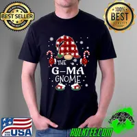 G-Ma Gnome Buffalo Plaid Christmas Tree Family Xmas T-Shirt Unisex