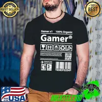 Gamer 100% Organic Contents May Vary In Colour Shirt Guys V Neck