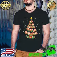 Guinea Pig Xmas Tree Santa Guinea Pig Christmas Tree Shirt Guys V Neck