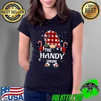 Handy Gnome Family Christmas Pajama Handy Gnome T Shirt Ladies Tee
