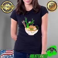 Happy Flying Frog Ramen Kawai Anime for Women Men Boys Girls T-Shirt Ladies Tee