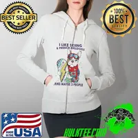 I Like Skiing And French Bulldogs And Maybe 3 People Dog Shirt Full Zip Hooded