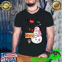 I love Being A Mamaw Snowman Christmas Funny Xmas T Shirt Guys V Neck
