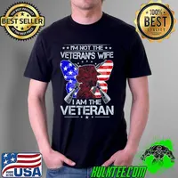 I'm Not The Veteran's Wife I Am The Veteran Butterfly American Shirt Unisex