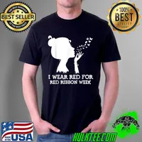 I Wear Red For Red Ribbon Week Awareness American Girl T-Shirt Unisex