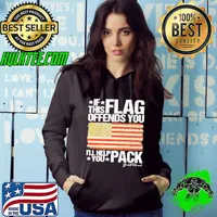 If This Flag Offends You I'll Help You Pack American Flag Shirt