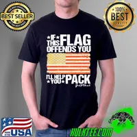 If This Flag Offends You I'll Help You Pack American Flag Shirt Unisex