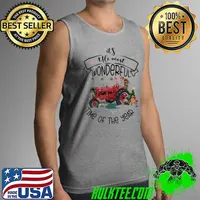 It's The Most Wonderful Time Of The Year Santa Tractor Farm Christmas s Tank Top