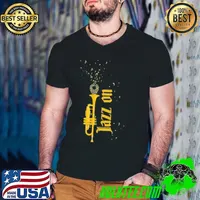 Jazz On Trumpet Shirt Guys V Neck