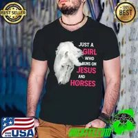 Just a girl who runs on jesus and horses s Guys V Neck