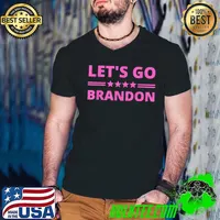 Let's Go Brandon Pink Tee Gift US Women Females Anti Biden T-Shirt