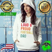 Loud And Proud Football Dad Men's Football Father Raglan Baseball T-shirt