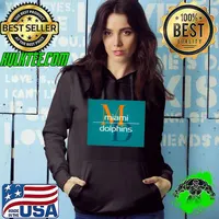 MD Miami Dolphins Letter And Team Abstract Art Shirt Hoodie