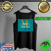 MD Miami Dolphins Letter And Team Abstract Art Shirt Tank Top