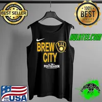 Milwaukee Brewers Nike Navy 2021 Postseason Authentic Collection Dugout Shirt Tank Top