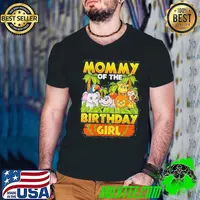 Mommy Of The Birthday Girl Safari Zoo Wild Animal Party Shirt