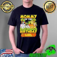Mommy Of The Birthday Girl Safari Zoo Wild Animal Party Shirt Unisex