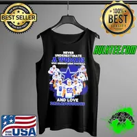 Never underestimate a woman who understands football and love Dallad Cowboys signatures s Tank Top