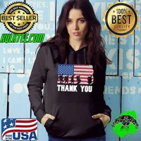 Patriotic American Flag Thank You Veterans Day T-Shirt Hoodie