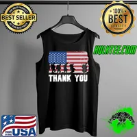 Patriotic American Flag Thank You Veterans Day T-Shirt Tank Top