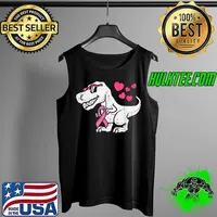 Pink Ribbon T-Rex Kids Breast Cancer Awareness Boys Toddler T-Shirt Tank Top