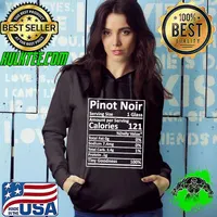 Pinot Noir Nutrition Thanksgiving Food Facts Xmas T-Shirt Hoodie