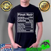Pinot Noir Nutrition Thanksgiving Food Facts Xmas T-Shirt Unisex
