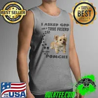 Pomchi Dog Quote Mom, Chimeranian Dad Chi Pom Art Pomahuahua T-s Tank Top