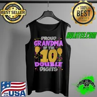 Proud Grandma of the Double Digits 10th Birthday 10 Yrs Kids T-Shirt Tank Top