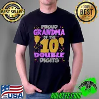 Proud Grandma of the Double Digits 10th Birthday 10 Yrs Kids T-Shirt Unisex