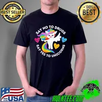 Red Ribbon Week Kids Youth Say No Say Yes To Unicorns T-Shirt Unisex