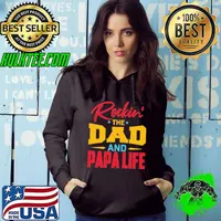 Rockin the dad and papa life fathers day shirt