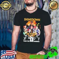 Shinedown rock tour 20 years 2001-2021 thank you for the memories signatures s Guys V Neck