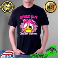 Strike Out Breast Cancer Awareness Softball Baseball Soccer Shirt Unisex