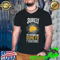 Surely Not Everybody Was Kung Fu Fighting T-Shirt Guys V Neck